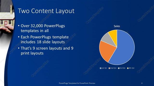 Two Content presentation slide layout
