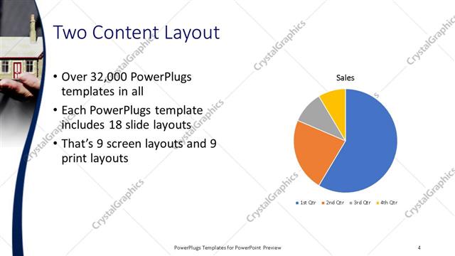 Two Content presentation slide layout