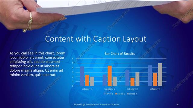 Content with Caption presentation slide layout