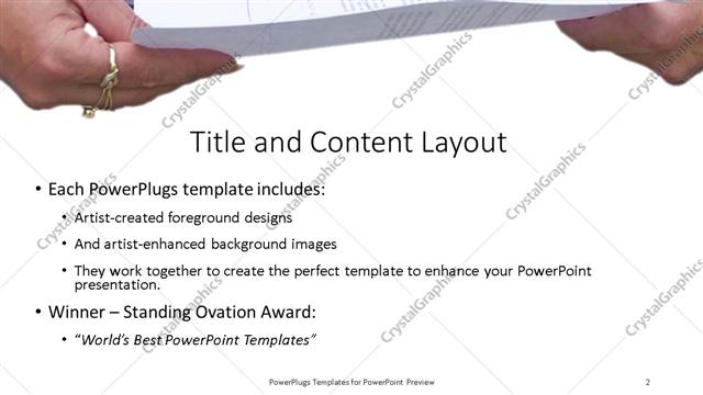 Title and Content presentation slide layout