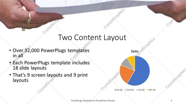 Two Content presentation slide layout