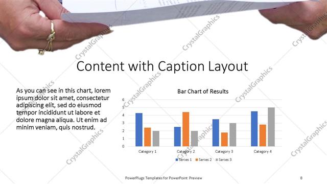 Content with Caption presentation slide layout
