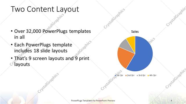 Two Content presentation slide layout