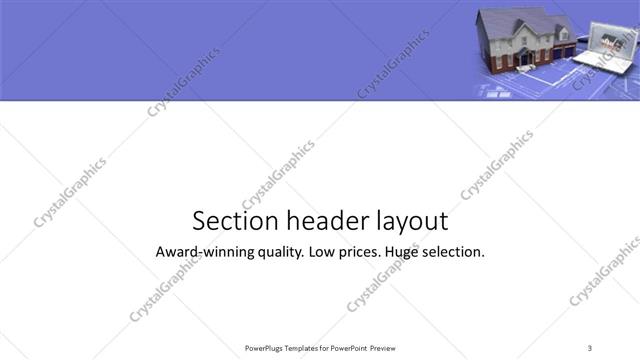Section Header presentation slide layout