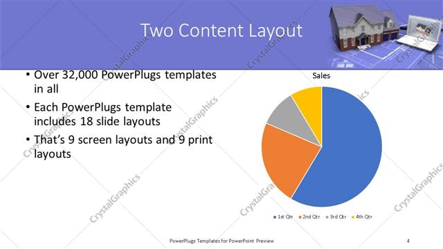 Two Content presentation slide layout