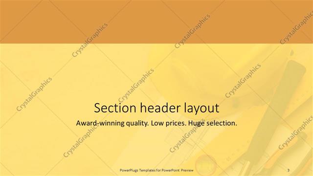Section Header presentation slide layout