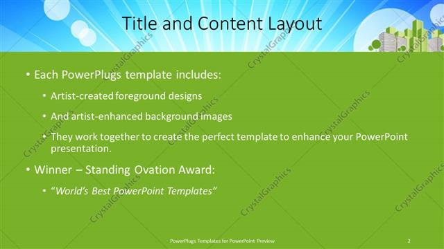 Title and Content presentation slide layout