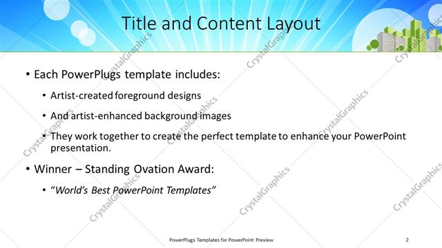 Title and Content presentation slide layout