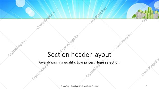 Section Header presentation slide layout