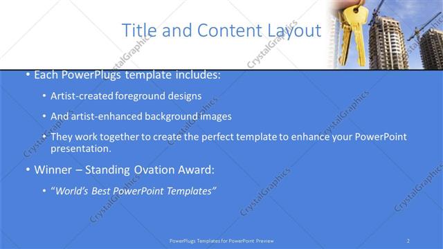 Title and Content presentation slide layout