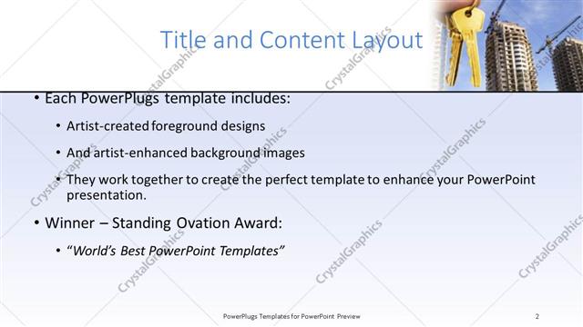 Title and Content presentation slide layout