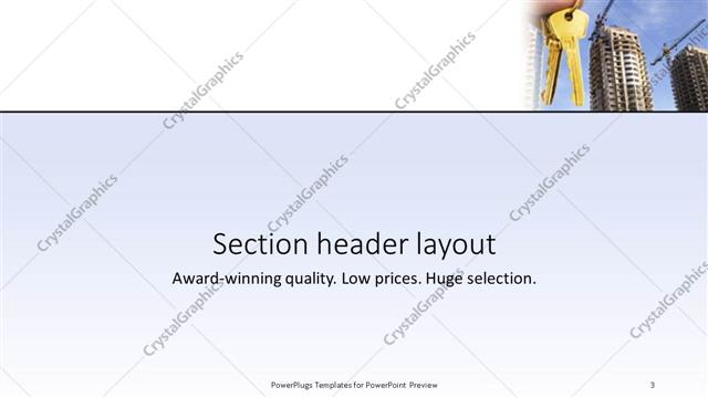 Section Header presentation slide layout