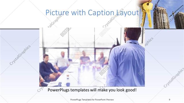 Picture with Caption presentation slide layout