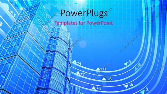  Presentation with real estate - Real estate exchange in blue with world map