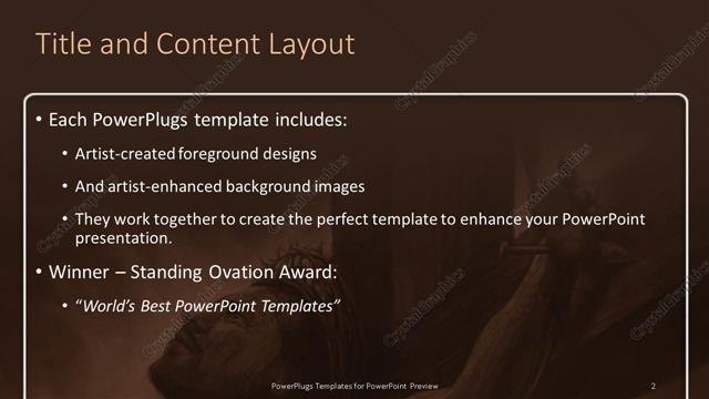Title and Content presentation slide layout