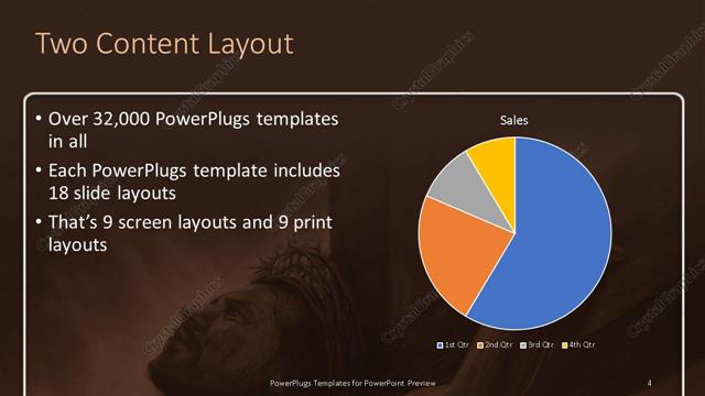Two Content presentation slide layout
