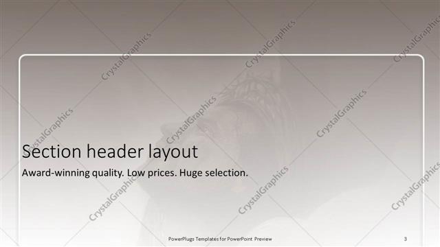Section Header presentation slide layout