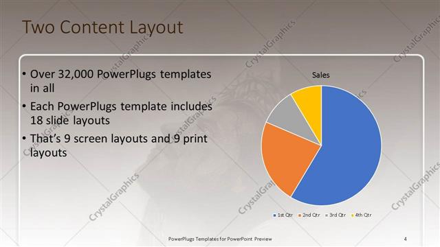 Two Content presentation slide layout
