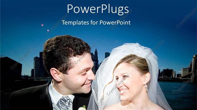  Presentation with married - Recently married bride and groom looking happy together