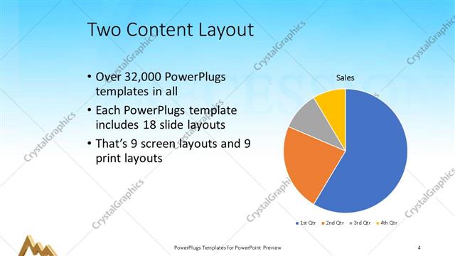 Two Content presentation slide layout