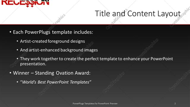 Title and Content presentation slide layout