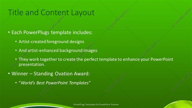 Title and Content presentation slide layout