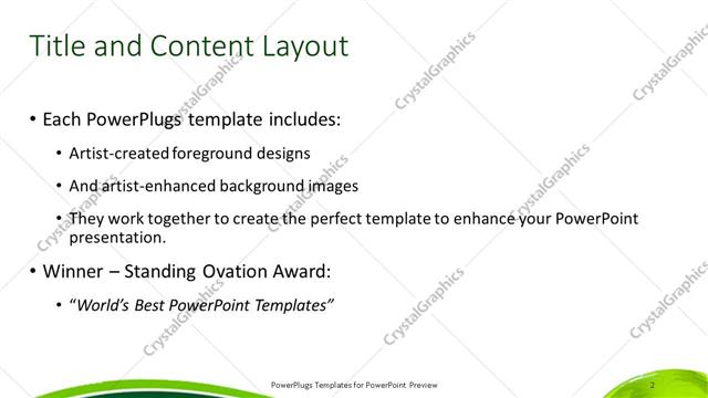 Title and Content presentation slide layout