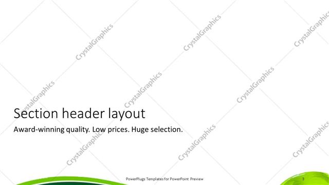 Section Header presentation slide layout