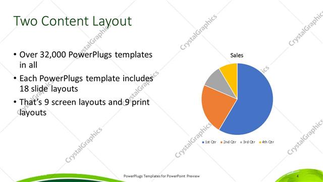 Two Content presentation slide layout