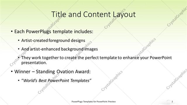 Title and Content presentation slide layout