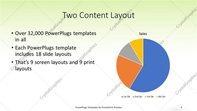 Two Content presentation slide layout