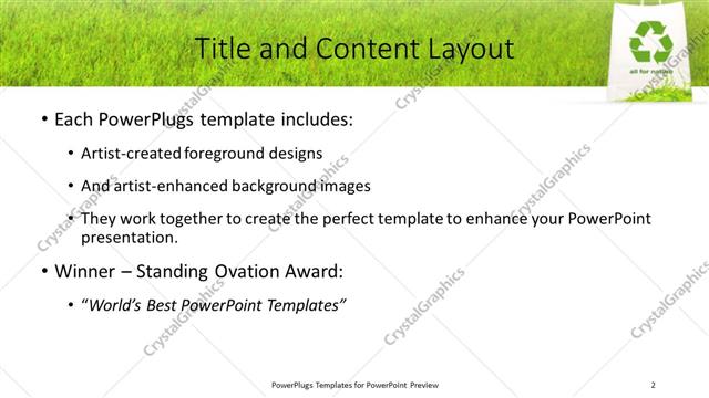 Title and Content presentation slide layout