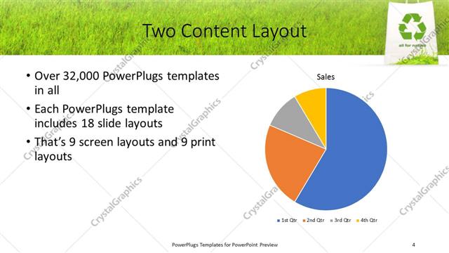 Two Content presentation slide layout