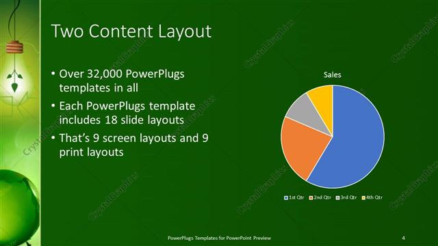 Two Content presentation slide layout