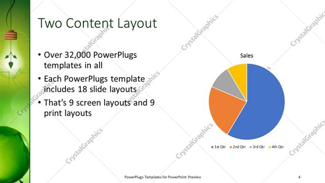 Two Content presentation slide layout