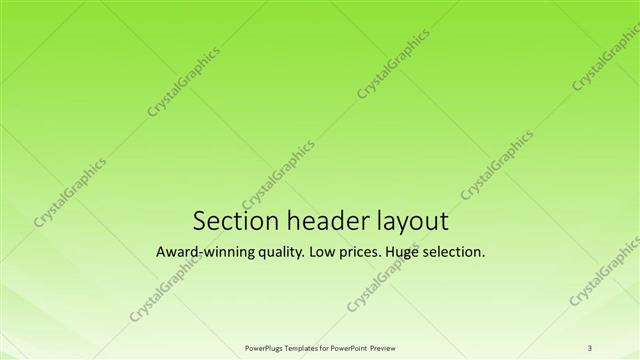 Section Header presentation slide layout