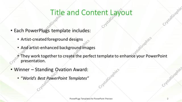 Title and Content presentation slide layout
