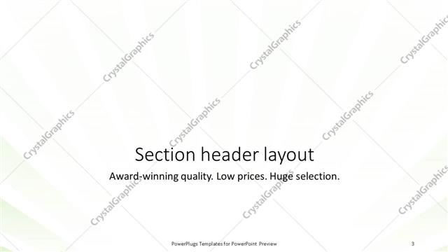 Section Header presentation slide layout