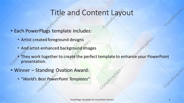 Title and Content presentation slide layout