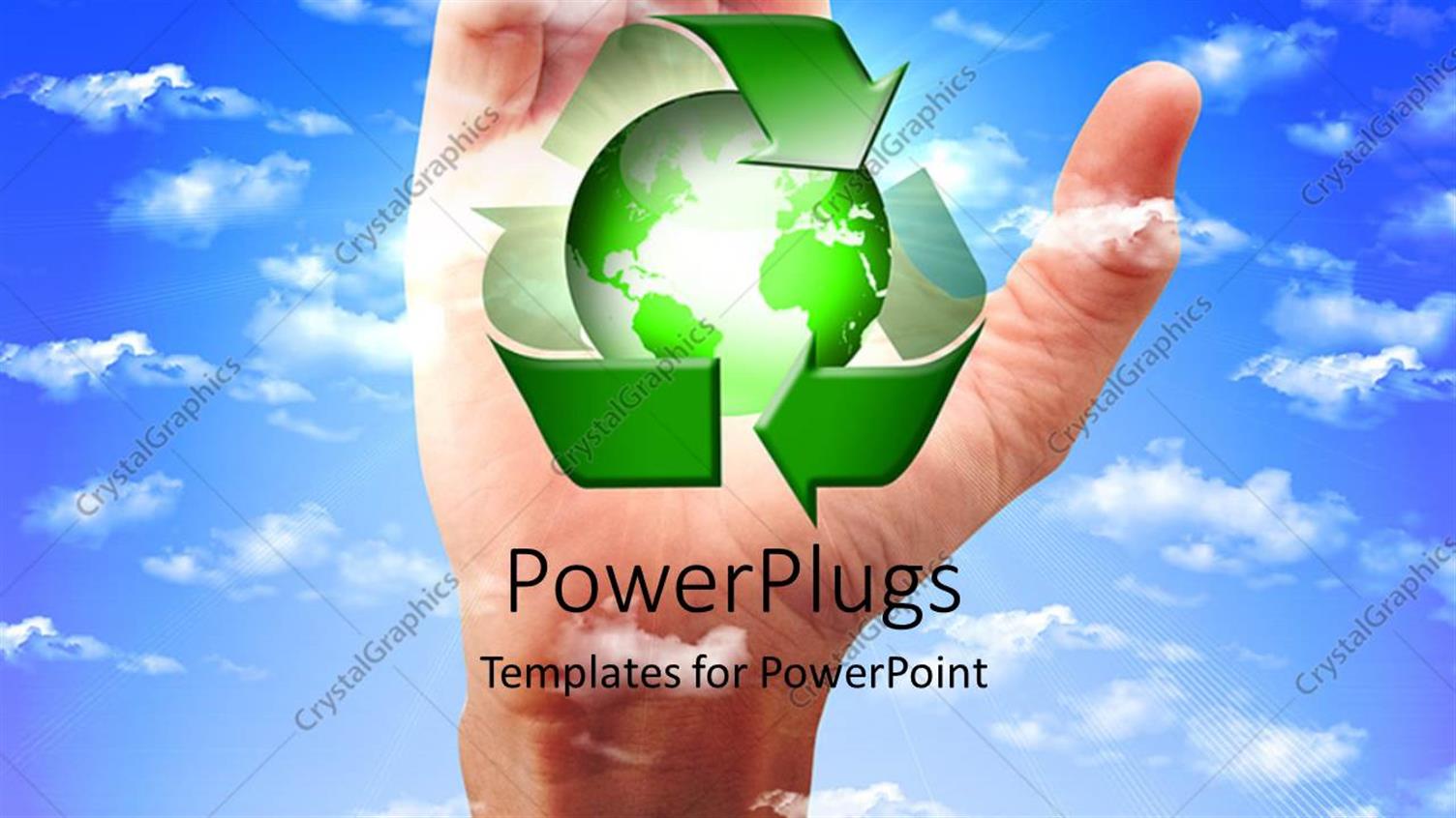 Featuring Recycling Concept to Save earth ,  with Sky