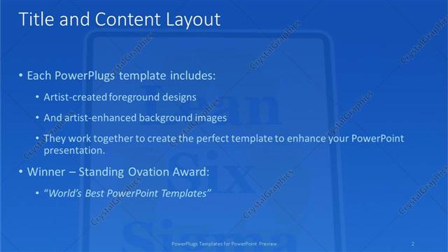 Title and Content presentation slide layout