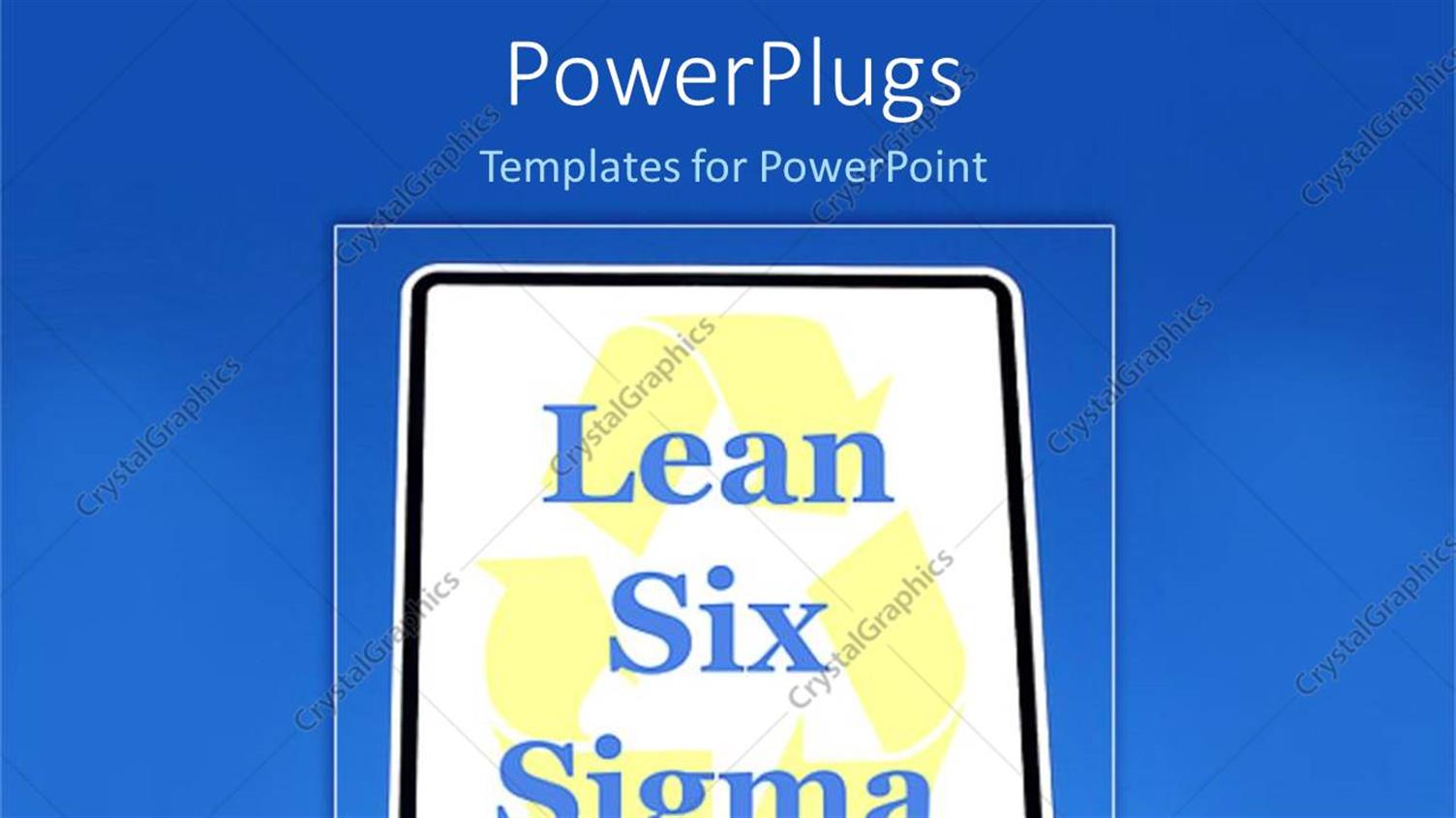 Featuring a Recycling Figure with Bluish Background