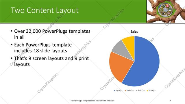 Two Content presentation slide layout