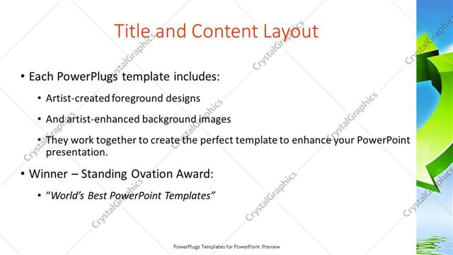 Title and Content presentation slide layout