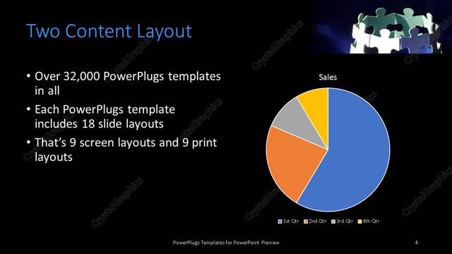 Two Content presentation slide layout