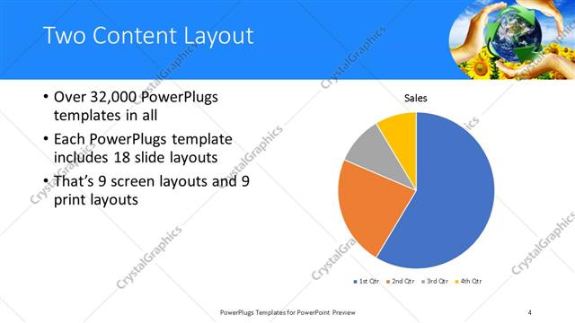 Two Content presentation slide layout