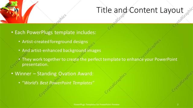Title and Content presentation slide layout