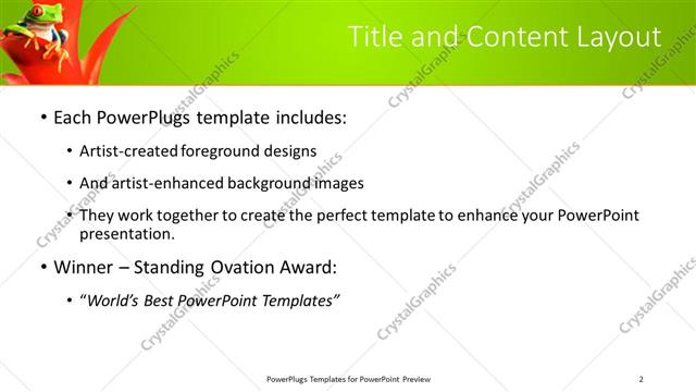 Title and Content presentation slide layout