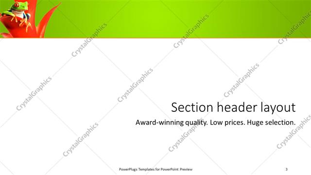 Section Header presentation slide layout