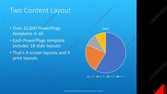Two Content presentation slide layout